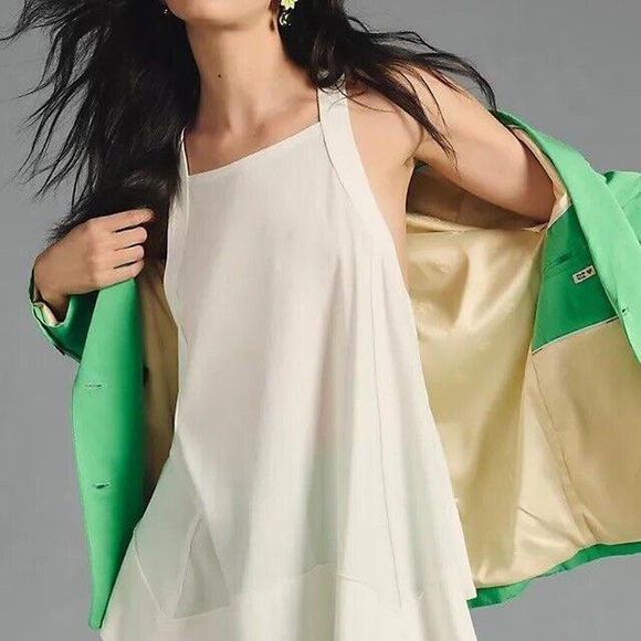 Pilcro Tops - ANTHROPOLOGIE Pilcro Hankey-Hem Swing Tank Top in White Size- Small~Simple Basic